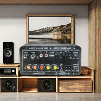 Yüksek AC 220V dijital BT Mini ev ses Subwoofer amplifikatör kurulu bir mikrofon Karaoke 12V/24V amplifikatörler kablosuz