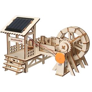 <span class=keywords><strong>Ciencia</strong></span> <span class=keywords><strong>y</strong></span> Tecnología, Pequeños Inventos, Energía Solar, Rueda de Agua de Arroz de Madera, Materiales para Manualidades, Juguetes para Niños - Product Image 1