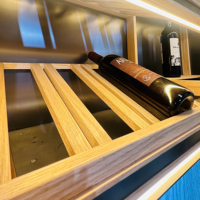 Cave à vin thermostatique moderne en acier inoxydable pour hôtels et restaurants, pour l'affichage de whisky et l'utilisation en bar de salon
