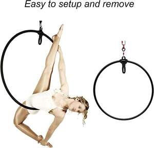 40cm Lyra <b>Aerial</b> Hoop Hand Loop Strap Noose for Yoga <b>Aerial</b> Acrobatics Strength Training - Product Image 6