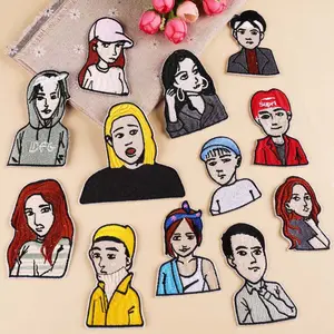 Computer Embroidery High-quality Clothing Diy Decoration Elite Figures Iron on Patch