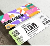 Customized Single Window Circular Pull Tab Lottery Ticket with Instant Tear off Design for Scenic Spots Concert Admission Ticket