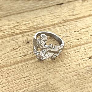 VAF único diseño Irregular licuado Anillo Bumpy Anillo De Licuefaccion Irregular De diseño Unico <span class=keywords><strong>Desigual</strong></span> Anillo De acero inoxidable - Product Image 4