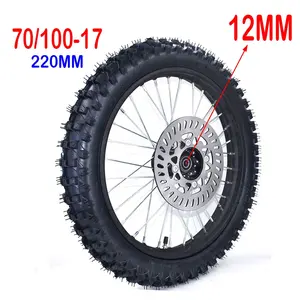 <span class=keywords><strong>Roue</strong></span> <span class=keywords><strong>avant</strong></span> de moto 70/100-<span class=keywords><strong>17</strong></span> <span class=keywords><strong>pouces</strong></span>, jante en acier 1.60-<span class=keywords><strong>17</strong></span>, moyeu en aluminium, pneu tout-terrain <span class=keywords><strong>17</strong></span> <span class=keywords><strong>pouces</strong></span> pour CRF KLX Kayo BSE <span class=keywords><strong>Dirt</strong></span> Pit Bike - Product Image 5