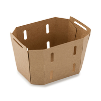 Barquettes d'emballage pour cerises, barquettes en carton ondulé durable, barquettes de marché, barquettes d'emballage pour fruits, barquettes pour fraises