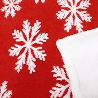 Plaid en polaire de Noël 50 x 60 pouces, en polyester tricoté Sherpa, rectangulaire, motif renne et flocon de neige, pour la maison