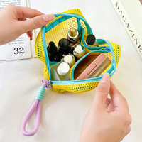 Qetesh Mini trousse de maquillage personnalisé en gros pas cher léger Portable voyage dopamine cosmétique sac de rangement pour les filles