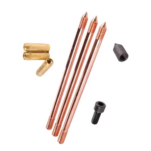 REFINE New Custom ized Threaded Pointed Head16mm Durchmesser Kupfer beschichteter Stahl Erdung sstab Reiner Kupfer Erdung sstab