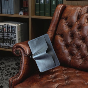 For Unisex Vintage Italian Leather Bifold <b>Slim</b> Anti-Theft RFID Thread Cotton Short Large Capacity <b>Card</b> <b>Holder</b> ID Window - Product Image 6