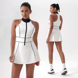 定制健身运动活动高尔夫网球服装定制女式一体式运动服装无袖泡菜网球服装 - Product Image 2