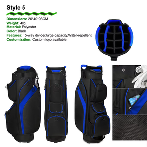 Sac de golf Dericsson personnalisé avec logo, 14 compartiments, imperméable, en cuir PU, nylon, polyester Oxford, sacs de golf en gros - Product Image 6