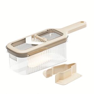 Multi-Purpose Manual Kitchen Slicer-No-Blade Safe 6-Piece <b>Vegetable</b> <b>Cutter</b> for Shredding Grating & Julienne Slicing - Product Image 5