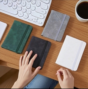 Journal de voyage miniature A7 personnalisé avec logo, couverture rigide, imperméable, reliure spirale en cuir, planificateur imprimé, papier épais, portable, 80 pages - Product Image 6