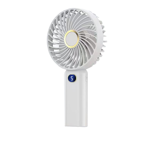 Ventilateur portable pliable à main, 5 vitesses, rechargeable par USB, avec affichage numérique, pour usage domestique, refroidisseur d'air sans fil - Product Image 3