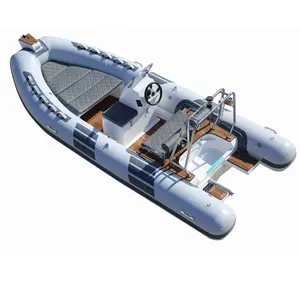 15.8ft RIB 480 Fiberglass with Diving Boards Ending Inflatable Fishing Boat for Sale