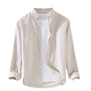 <span class=keywords><strong>Camicia</strong></span> <span class=keywords><strong>di</strong></span> <span class=keywords><strong>lino</strong></span> Business Casual da <span class=keywords><strong>uomo</strong></span> primavera ed estate nuova <span class=keywords><strong>camicia</strong></span> a maniche lunghe in cotone e <span class=keywords><strong>lino</strong></span> - Product Image 1