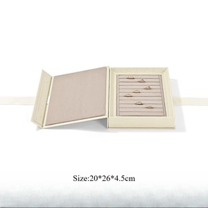 Custom Jewelry <b>storage</b> box, flip cover creative ribbon design ring necklace jewelry display gift box - Product Image 5