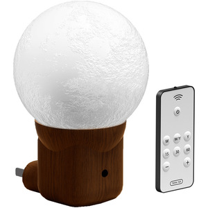 Zhengluo Moon Night <b>Light</b> <b>Globe</b> Led Warm White Voice Control Bedside Plug In Sensor <b>Light</b> For Bedroom Sleep Home Use - Product Image 5