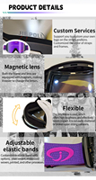 Lunettes de ski OTG personnalisées avec logo OEM, verres magnétiques de luxe pour l'extérieur, photochromiques, pour snowboard,