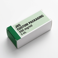 Boîtes d'emballage de peptides en gros avec logo personnalisé, 2ml, 3ml, 5ml, 7ml, 10ml, en argent et or, avec étui pliant imprimé pour flacons