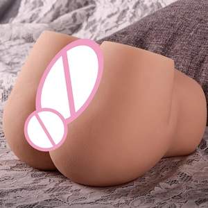 Mannelijke Dual Channel Stroker |   Anale-vaginale dubbele toepassing |   Realistische grote heup |   Siliconen mal - Product Image 6