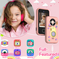 Mini caméra numérique pour enfants en gros, jouet téléphone intelligent pas cher, vidéo numérique 1080p, lecteur multimédia MP3 avec filtre inclus