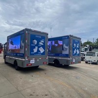 Camion Scène Mobile Extérieur à LED Gris, Alimenté à l'Essence, pour Publicité Promotionnelle et Arts Scéniques