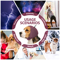 Capuche apaisante pour chien, couvre-tête réglable pour animaux de compagnie avec rembourrage insonorisant pour chiens anxieux