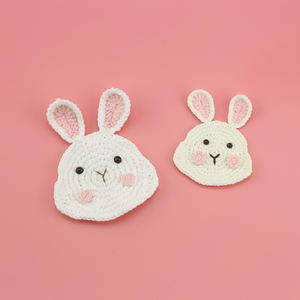 Adorable conejito de ganchillo conejito con amor corazón niño Ropa Accesorios ganchillo parches de animales - Product Image 3