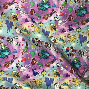 Bestseller 100% Baumwoll-Popeline-Stoff Digital-Druck Berühmte Cartoon-Charaktere Designer-Angepasstes Muster Nähen Handgefertigt Mädchen - Product Image 5