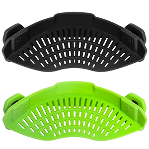 Meilleures ventes : Passoire à légumes pour rebord de casserole, égouttoir en silicone, égouttoir anti-fuite pour nouilles - Product Image 1