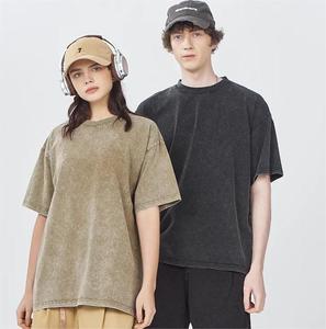 Áo thun nam in hình tùy chỉnh, chất liệu dày, giặt acid, thoáng khí, nhẹ, kiểu dáng regular, in chuyển nhiệt, mùa thu, bán buôn OEM - Product Image 2