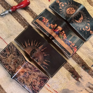 Portefeuille fin personnalisé Boshiho en cuir véritable Crazy Horse, style vintage, court, minimaliste, avec protection RFID et doublure en nylon - Product Image 1