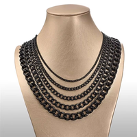 Collier ras du cou punk pour hommes et femmes, bijoux tendance, chaîne en acier inoxydable 316L, forme papillon, couleur noir, or, argent, maille gourmette