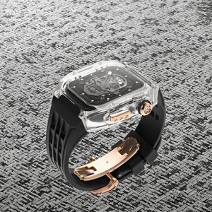 <b>Hot</b> Product Transparent Case Stainless Steel Watch Buckle Fluororubber Strap Breathable for Watch 49mm 44/45mm - Product Image 3