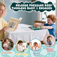 Planche d'activités sensorielles en silicone écologique double face, jouet anti-stress, jouet de voyage Montessori pour enfants autistes et TDAH, pour tout-petits