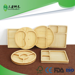 Creative bamboo dining <b>tray</b>, hotel fruit and bread plate, children's <b>dinner</b> plate, dried fruit <b>tray</b>, factory direct sales fruit - Product Image 5