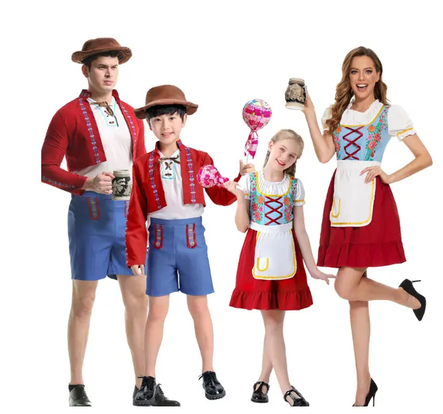 New 2024 Halloween cosplay parent-child beer clothing German traditional Bavarian beer clothing