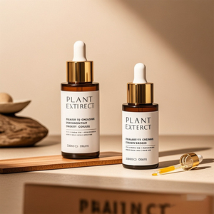 Phẳng Vai 20ml 30ml 50ml Gradient rỗng Glass làm săn chắc huyết thanh dropper chai cho massage chất lỏng râu thuộc da chăm sóc da dầu - Product Image 2