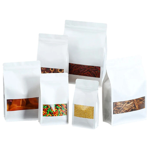 Sacchetti Stand-up per Alimenti con Fondo a Soffietto, Confezione in Plastica Trasparente con Chiusura a Zip, 8 Lati Sigillati, per Cibo per Animali, Colore Personalizzabile - Product Image 1