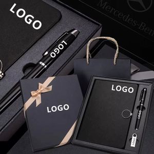 Novelty <b>Gifts</b> Box A5 PU Leather Silk Screen Printed Personalized Notebook Pen U Disk Custom Logo Promotional Business <b>Gift</b> <b>Set</b> - Product Image 1