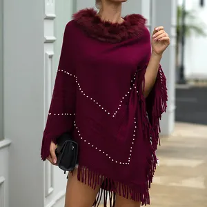 Kingsun Newdeve Nupcial Capes Xales Inverno Outono Quente Faux Fur Aberto Wraps De Malha Tamanhos Plus Sweater Evening Party Cloaks