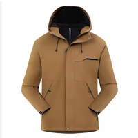Veste bomber à capuche réversible en polaire unisexe personnalisée pour l'hiver, 3 en 1, teinte unie, imperméable, coupe-vent, softshell pour l'extérieur