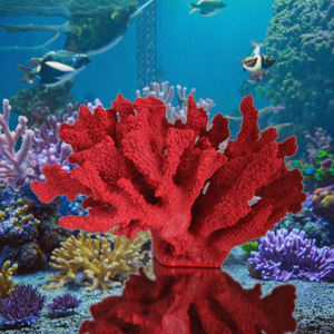 Statue en corail rouge en polyrésine, sculpture en résine, <span class=keywords><strong>décoration</strong></span> <span class=keywords><strong>marine</strong></span> artificielle écologique pour la maison, cadeaux d'anniversaire - Product Image 5