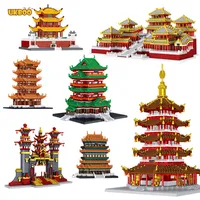 Ukboo Gratis Verzending Gele Kraan Toren Tengwang Pavilion Yueyang Toren Afang Paleis South Gate Lei Feng Toren Micro Mini Blokken