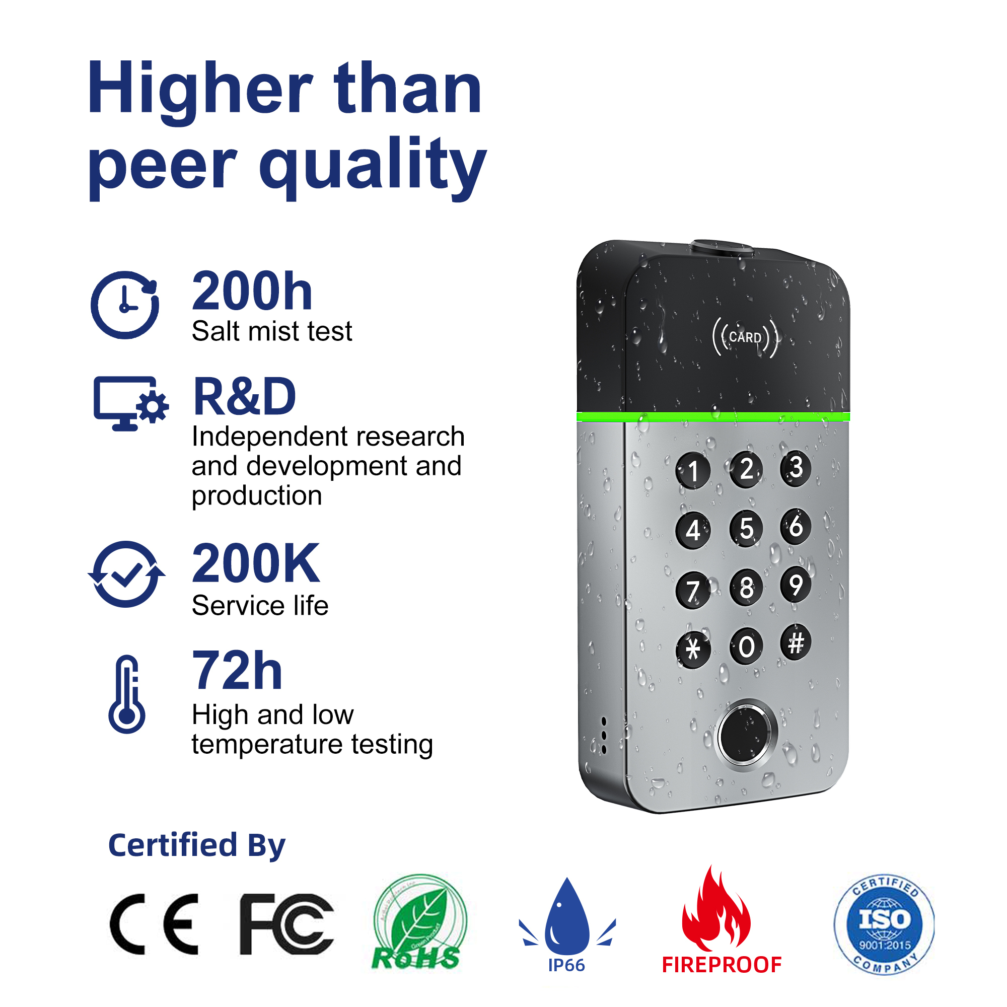 Liliwise Waterproof Outdoor Code Smart Lock Camera 3D Face Recognition Smart Door Lock Rfid Keypad Access Control · image 5