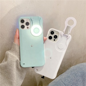 Coque de téléphone avec anneau lumineux LED pour selfie, compatible iPhone 12, Huawei Mate 40 Pro, Galaxy S21 Ultra - Product Image 3