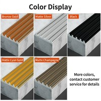Bandes antidérapantes épaissies en alliage d'aluminium de 30 mm pour escaliers extérieurs, marches plates, bordures de marches, garde-angles linéaires inclinés et garnitures