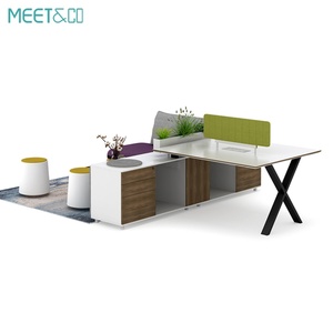Factory Direct Sale Open Office Furniture Modular Partition Tables <b>Desk</b> Office Cubicle Workstations for 2,4,6,8 Person - Product Image 4