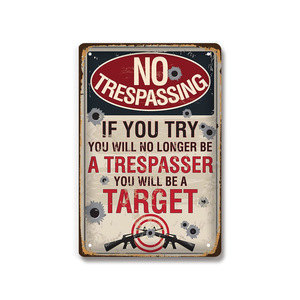 Panneau d'avertissement Art Decor Tin Safety Signs Reto Vintage Metal Tin Signs - Product Image 4